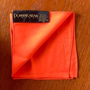 Donna Karen silk pocket square.